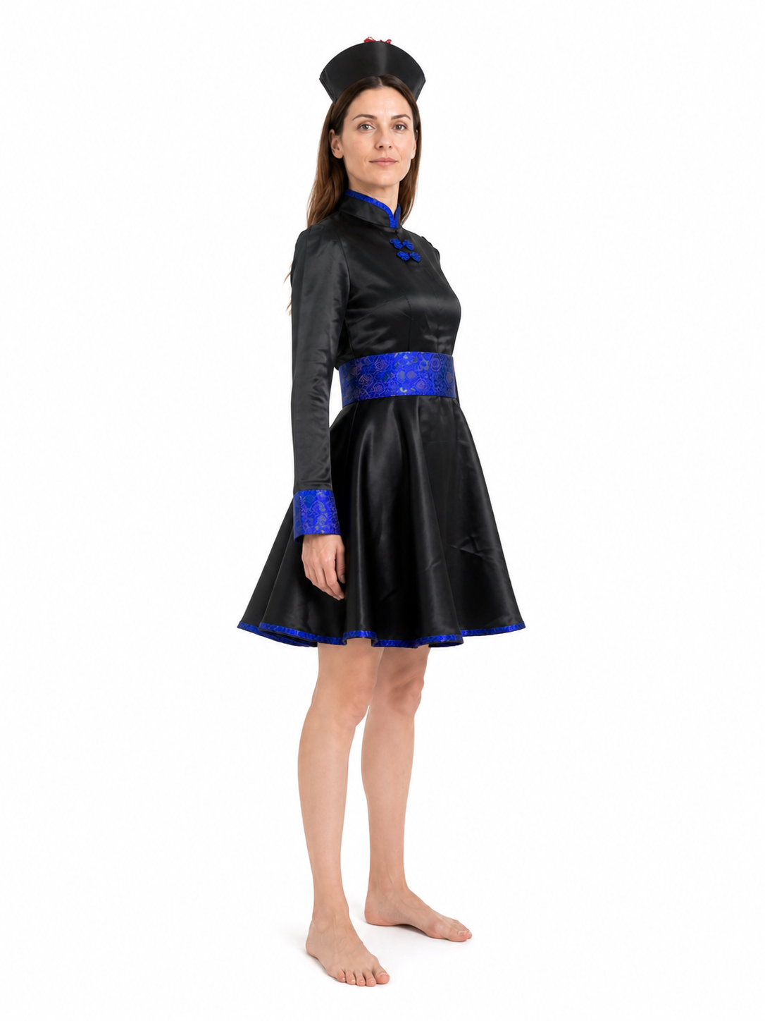 Fitted Zombie Dress with Long Sleeves for Halloween side view