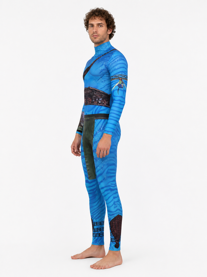 Avatar High-Collar Cosplay Jumpsuit side view