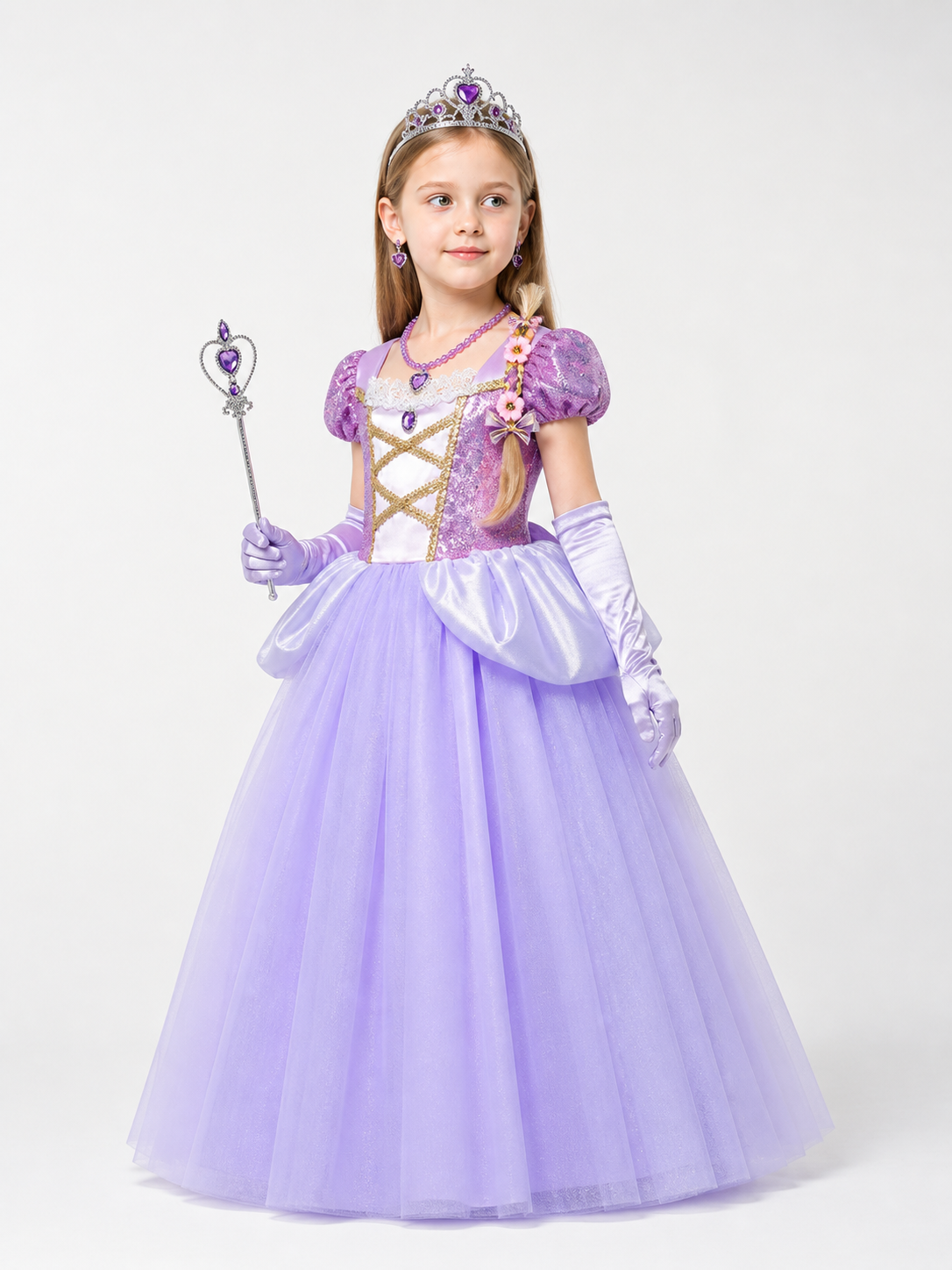Purple Princess Costume for Halloween side view