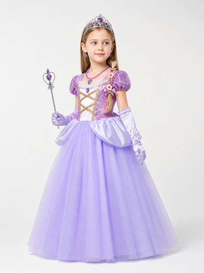 Purple Princess Costume for Halloween side view