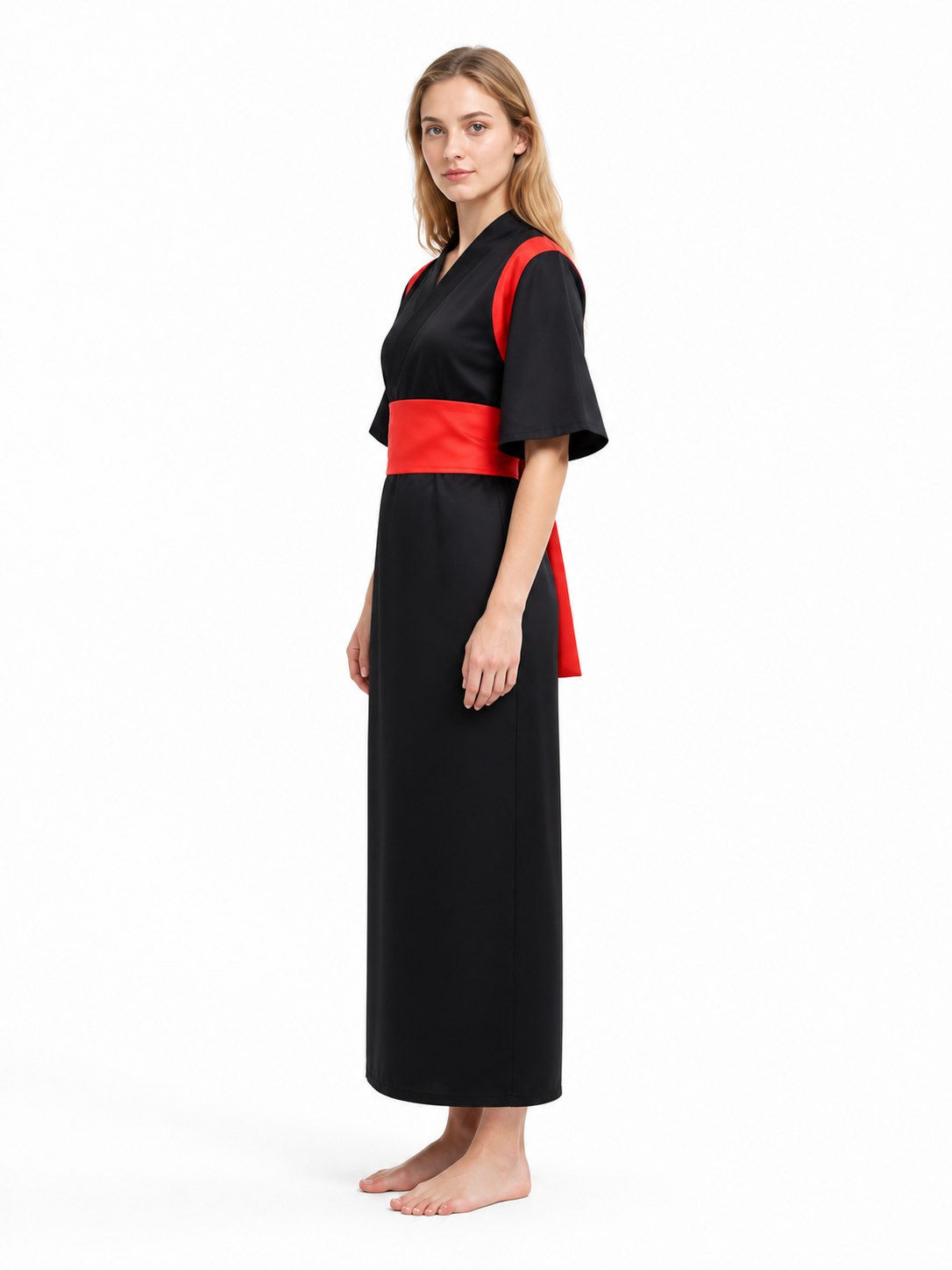 Anime Cosplay Costume with Red Bow for Halloween side view