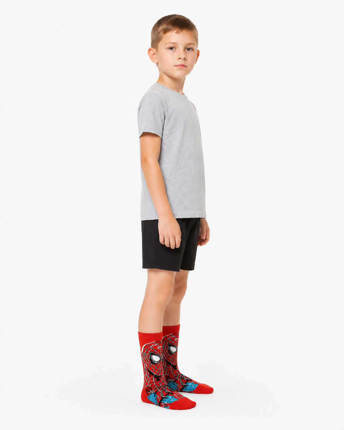 Spider-Man and Web Print Socks side view