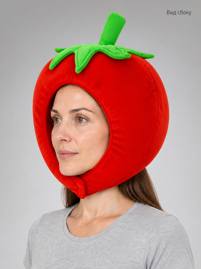 Red Tomato Halloween Carnival Headpiece side view