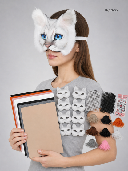 Halloween Cat-Ear Carnival Headpiece side view
