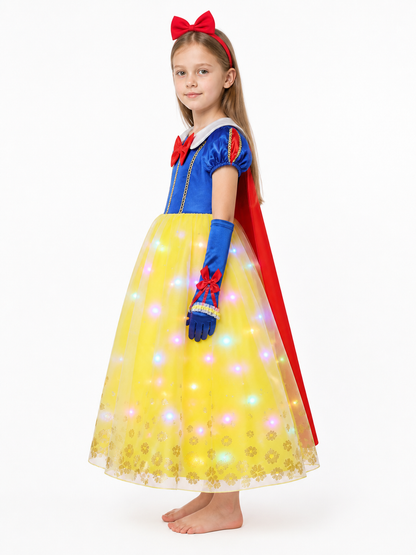 Halloween LED Light-Up Dress with a Red Bow side view