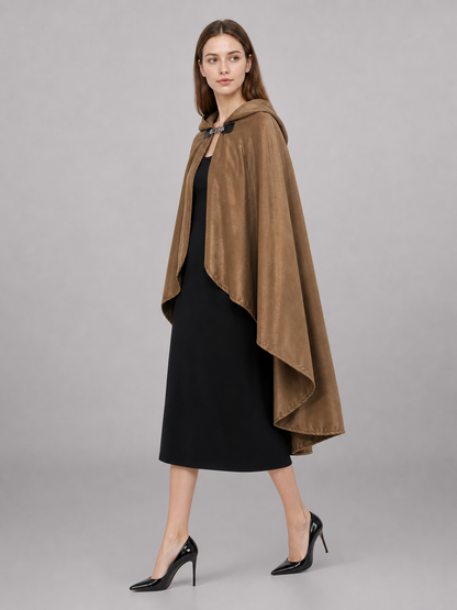 Brown Hooded Costume Cloak