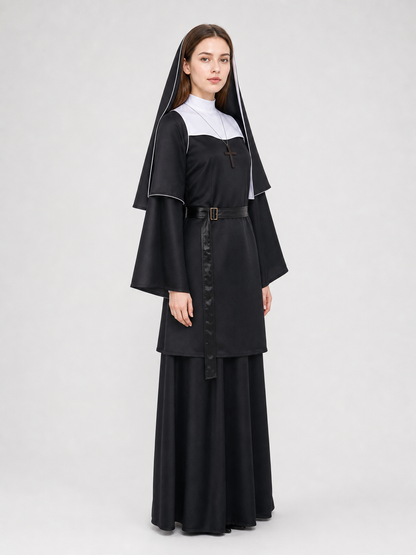 The Nun Cosplay Costume, Black-and-White Look