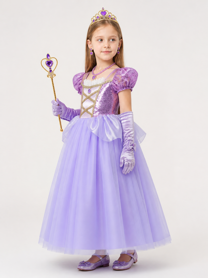 Purple Princess Costume for Halloween side view