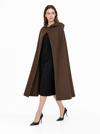 Brown Hooded Carnival Cloak