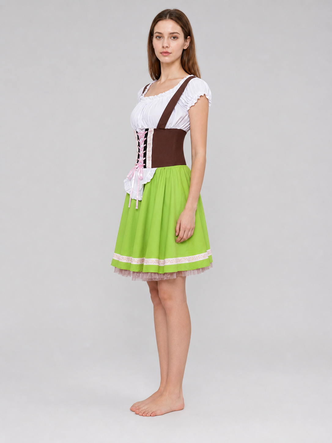 Folk-style dress for stage performances and events