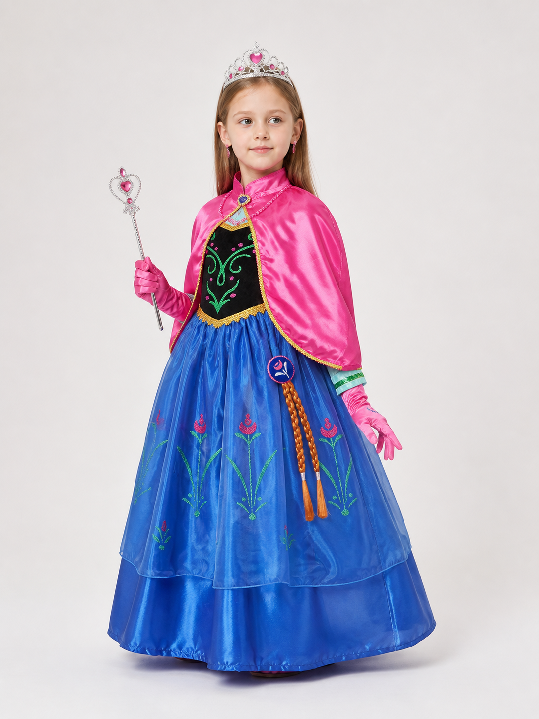 Princess Costume with Cape for Halloween side view