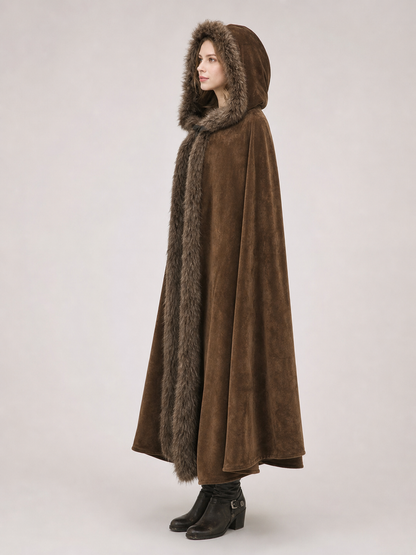 Brown Carnival Cloak with Hood