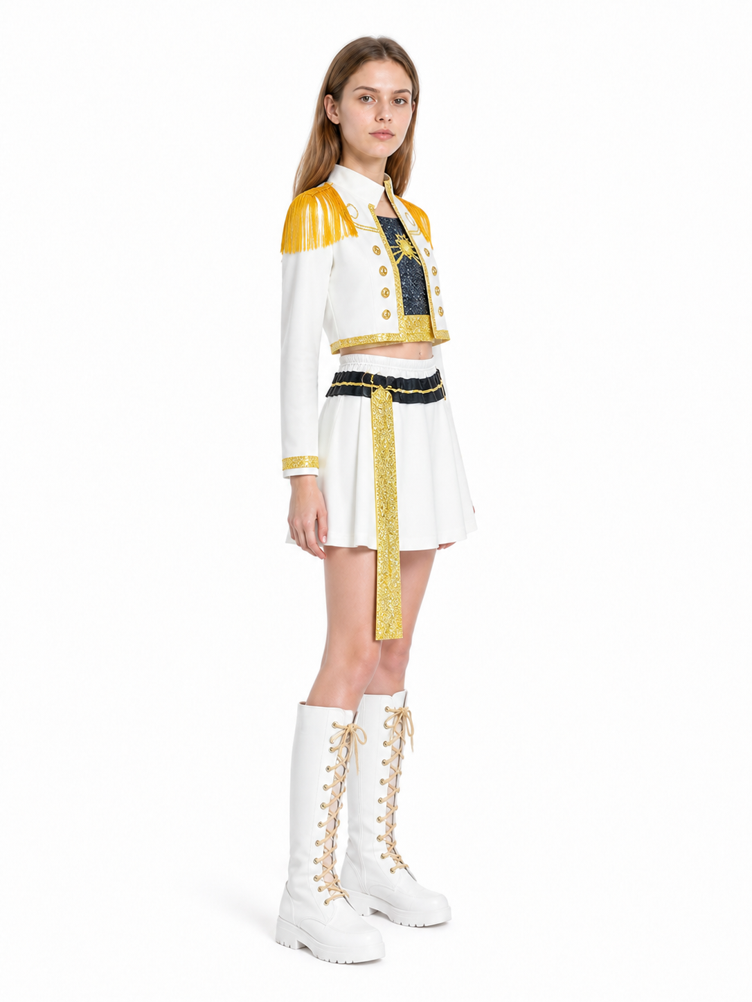 Three-Piece Sequined Stage Costume side view