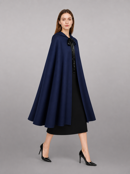 Blue Hooded Medieval Carnival Cloak