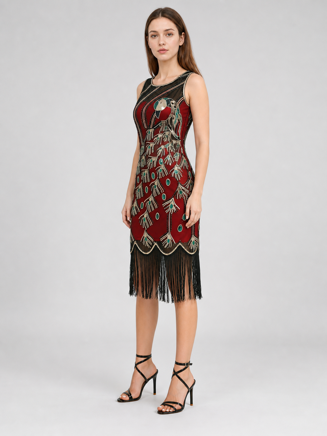 Gatsby-Style Fringe Dress for Stage Performances