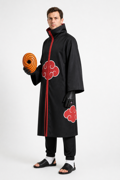 Naruto Akatsuki Tobi Costume with Mask and Ring side view