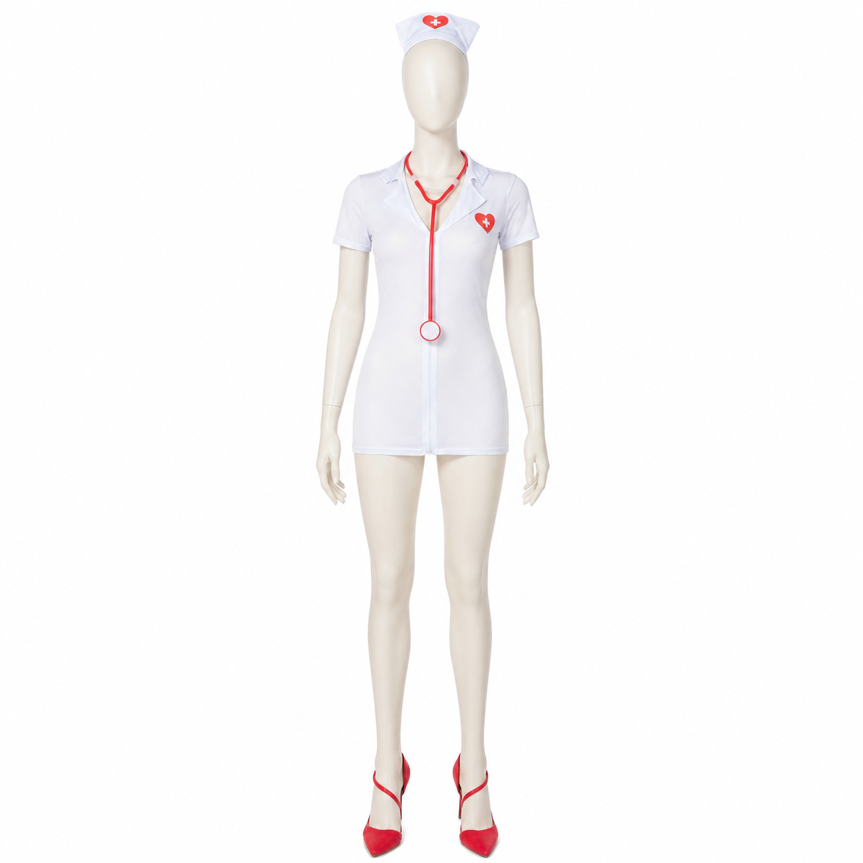 Medical Cosplay Costume, Zip-Up Dress side view