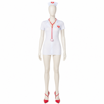 Medical Cosplay Costume, Zip-Up Dress side view