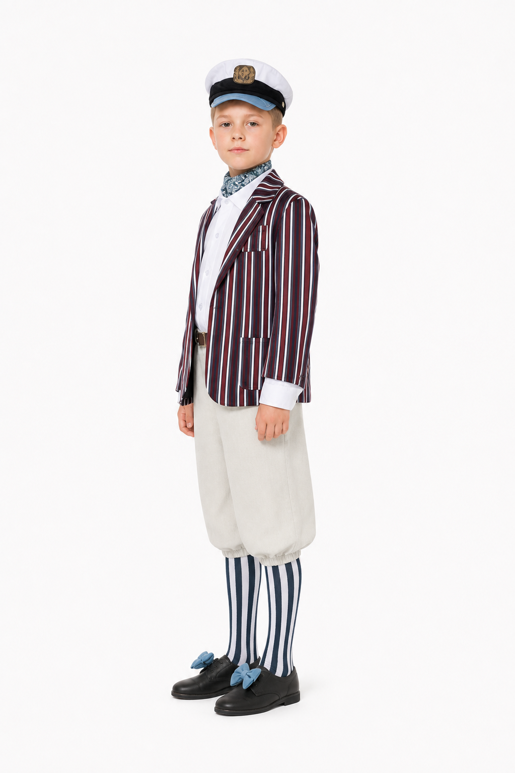 Wonka Cosplay Costume, Set with Accessories side view