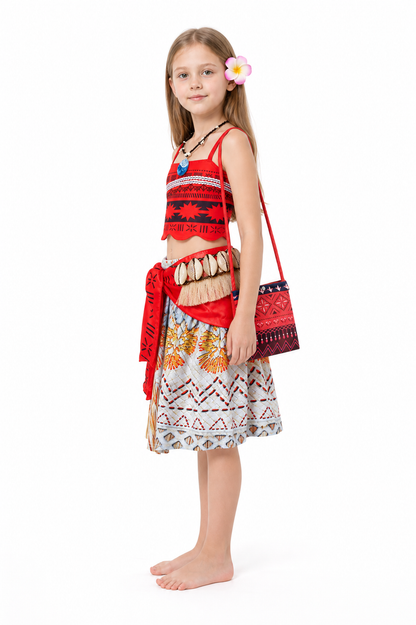 Moana Costume with Top and Skirt for Halloween side view