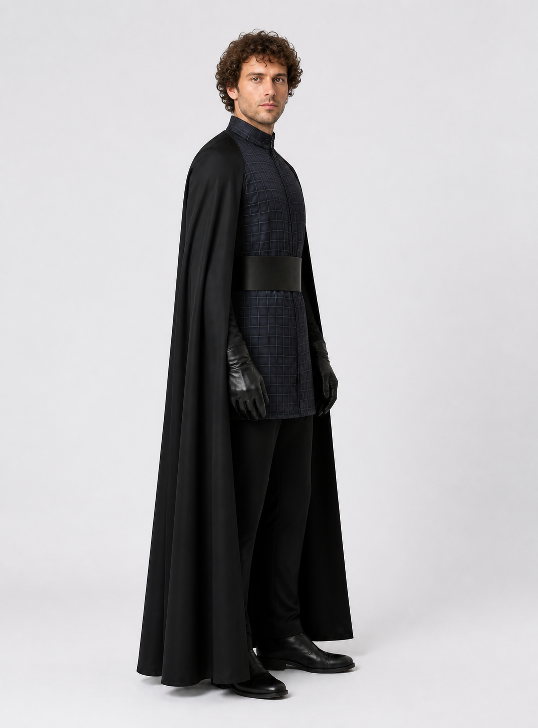 Star Wars Stormtrooper Costume with Cape and Mask side view