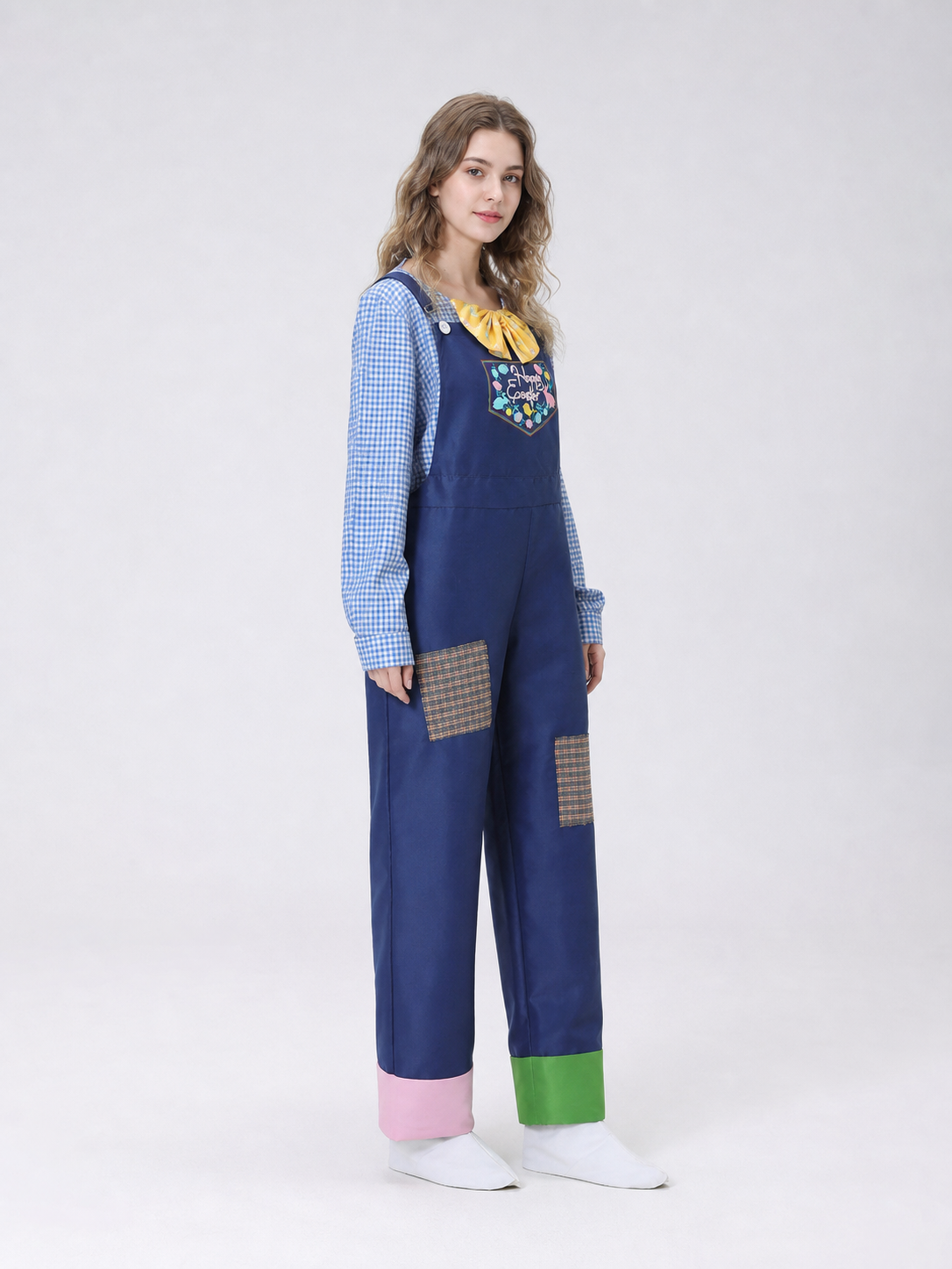 Easter Bunny Costume: Jumpsuit and Mask side view