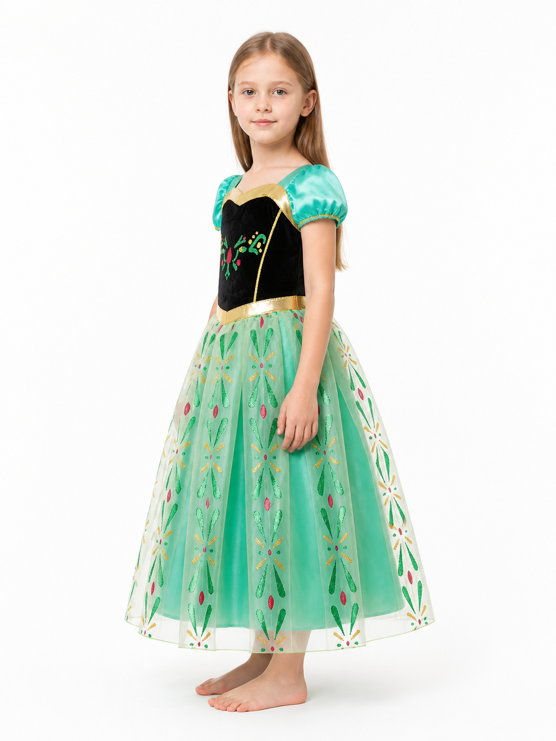 Halloween Costume Dress with a Full Skirt side view