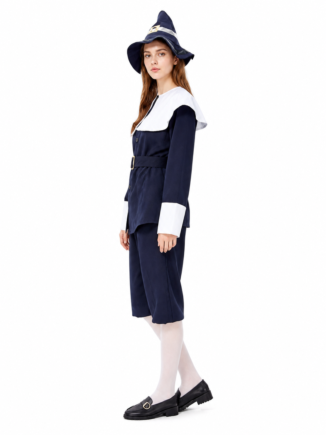 Cosplay Costume with Pointed Hat side view