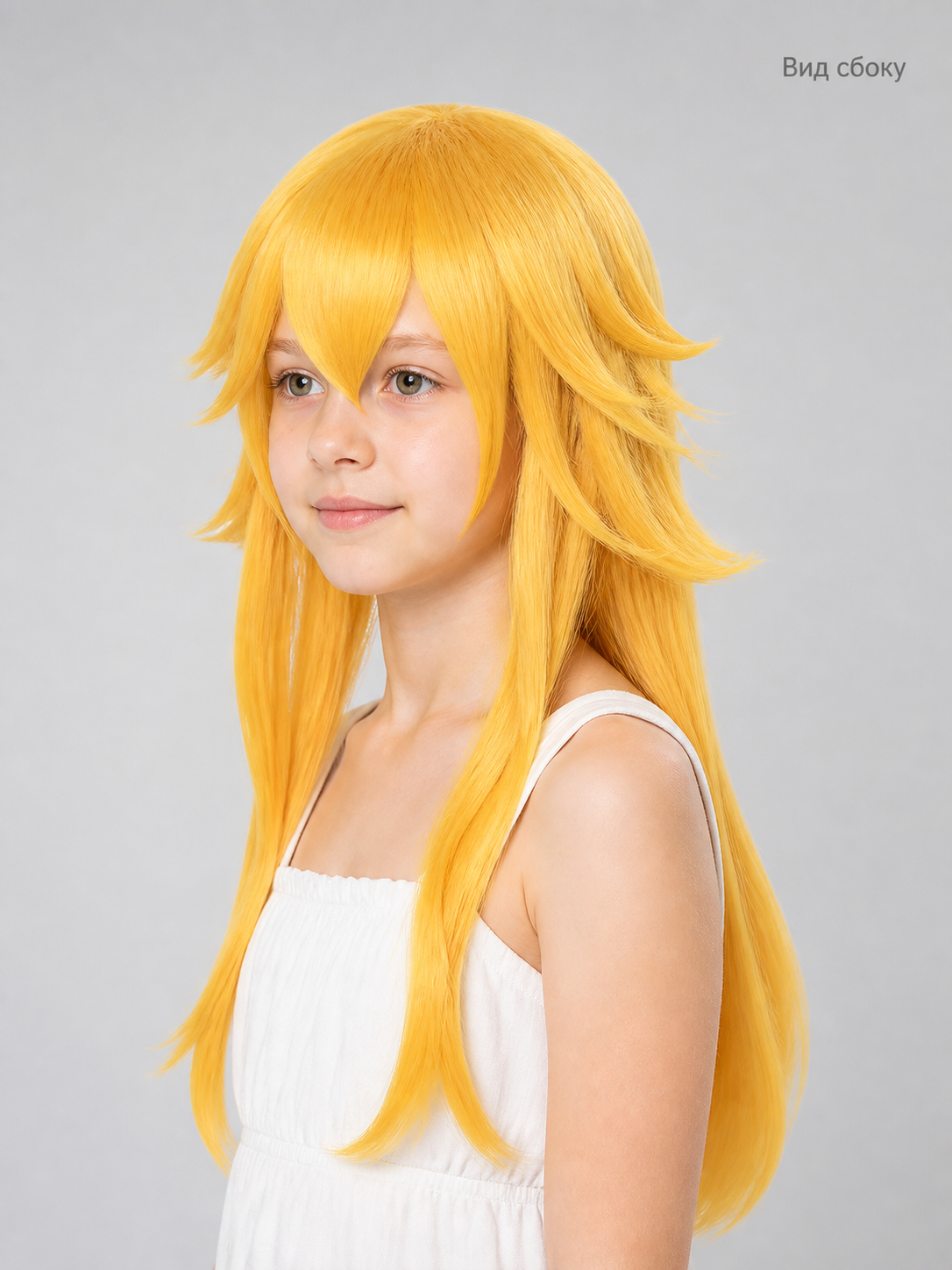Golden Carnival Wig for Halloween and Cosplay side view