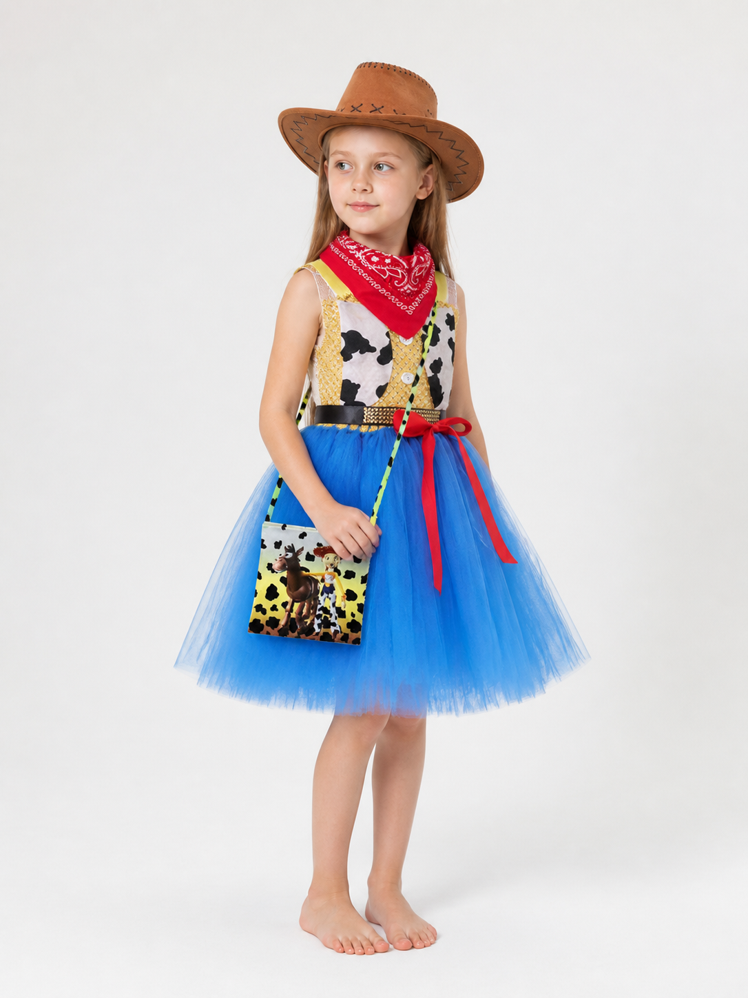 Halloween Cowgirl Costume with Tutu Skirt