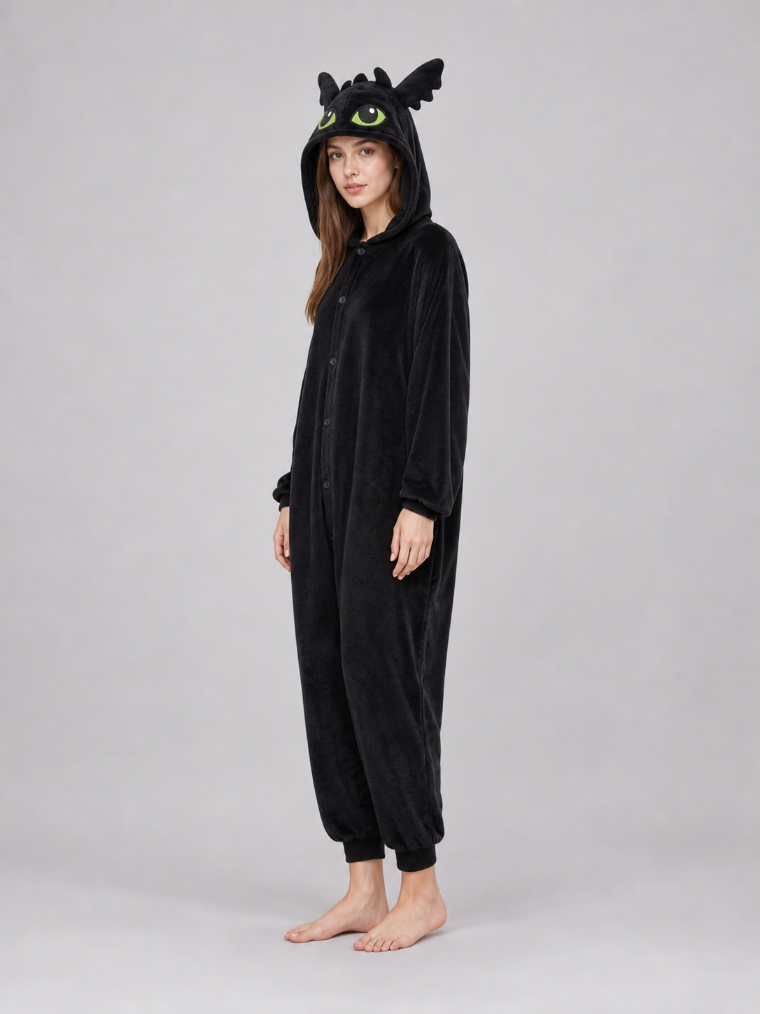 Black Dragon Costume with Hood