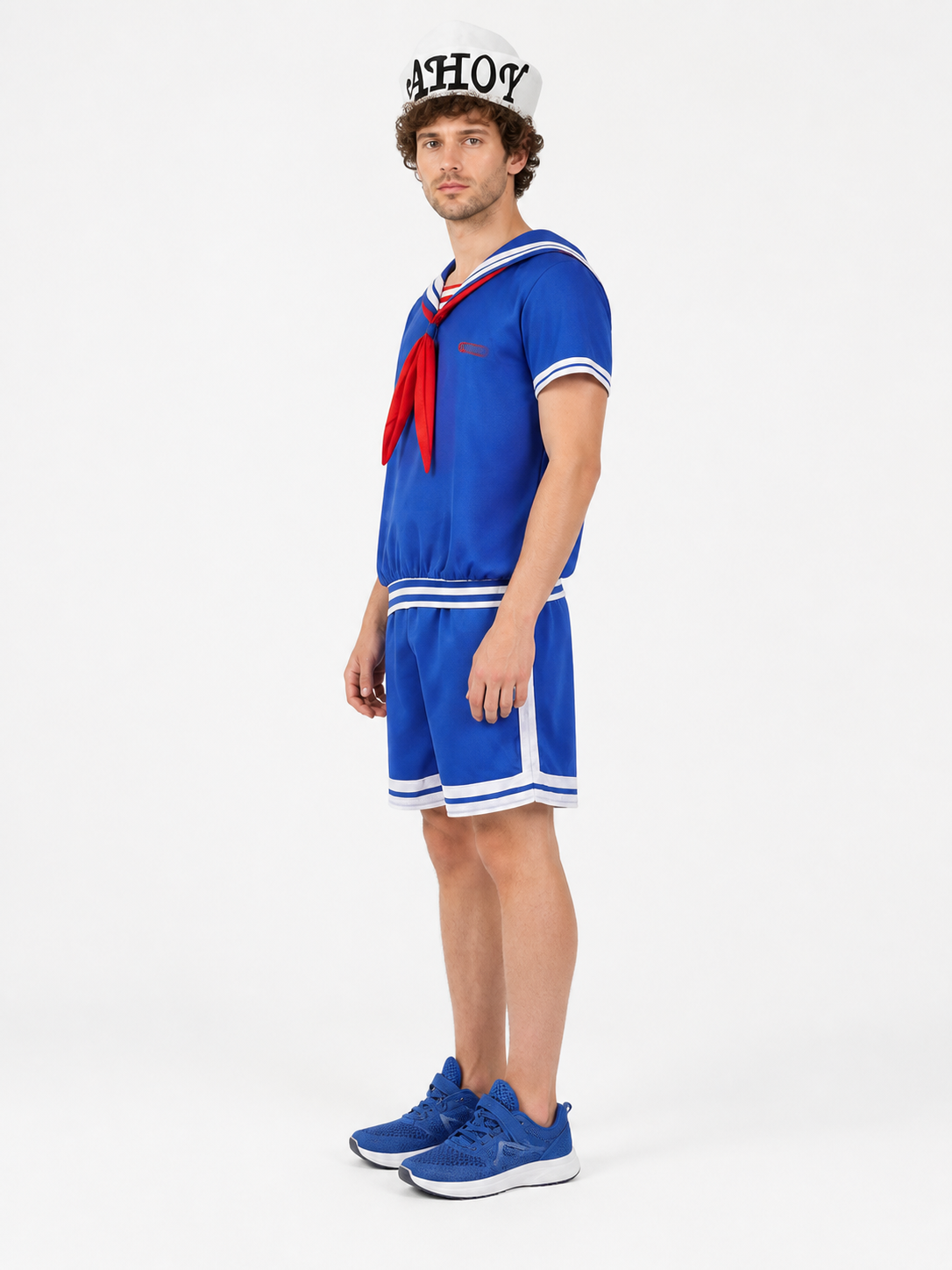 Children’s Sailor Costume with Shorts and Cap side view