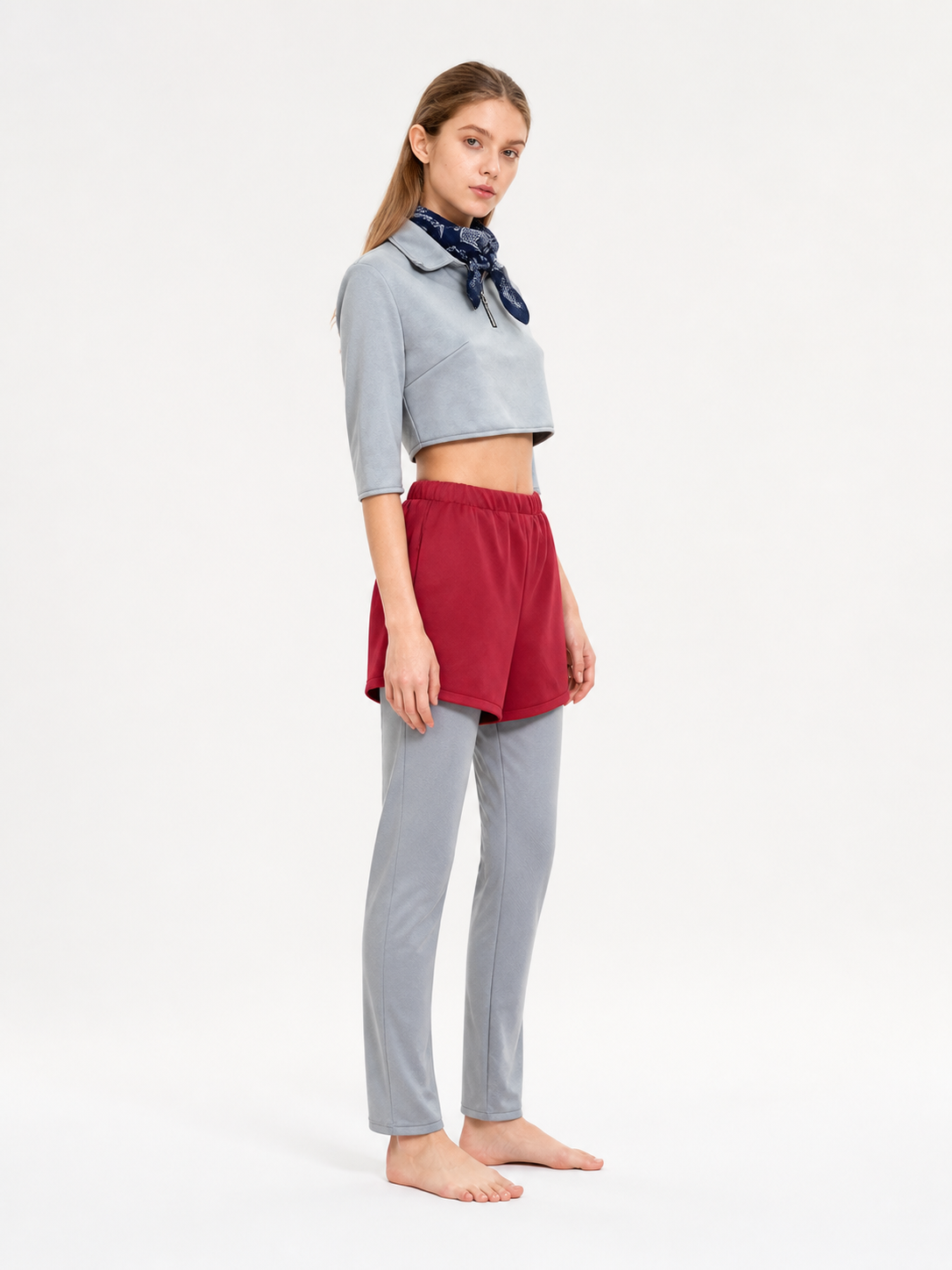 Eleven Costume with Sweatshirt, Pants, and Shorts side view