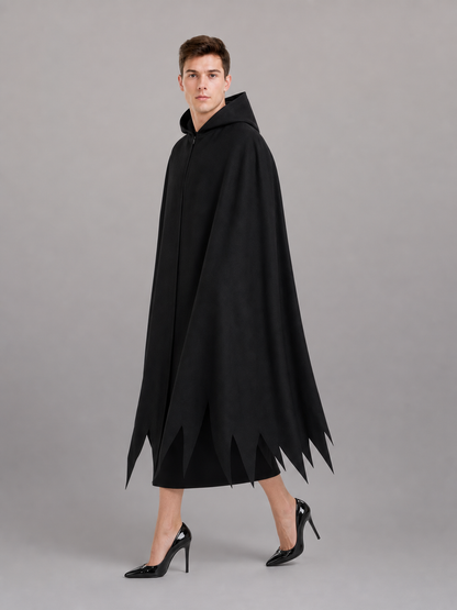 Black Carnival Cloak with Hood and Mask