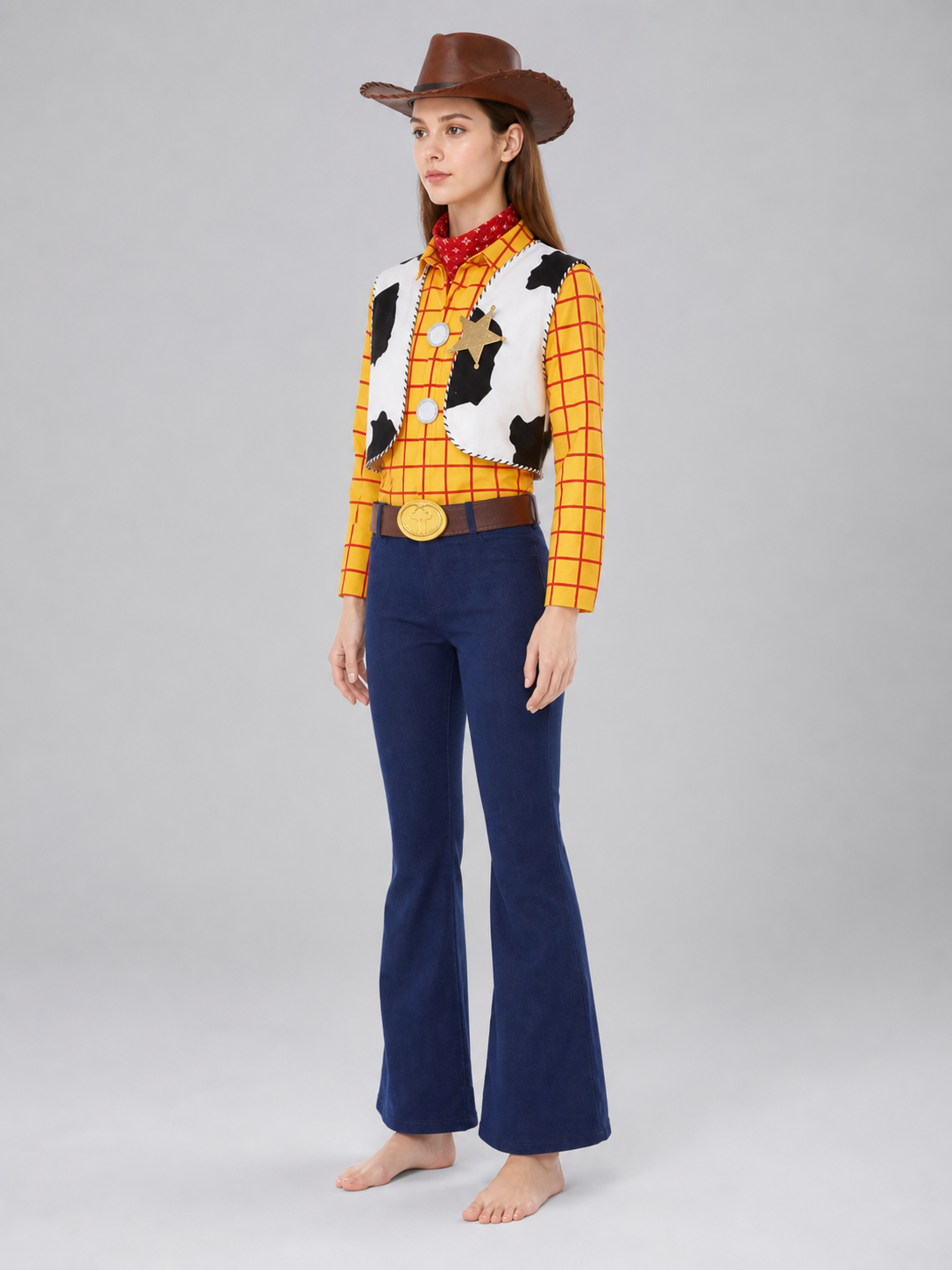 Woody Cosplay Costume with Vest and Hat