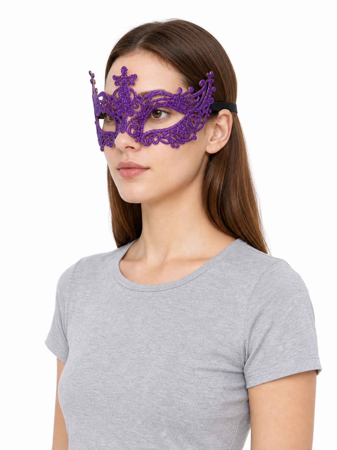 Purple glitter carnival tiara