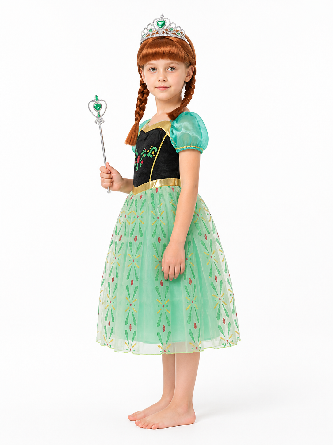 Carnival Costume with Crown and Magic Wand side view