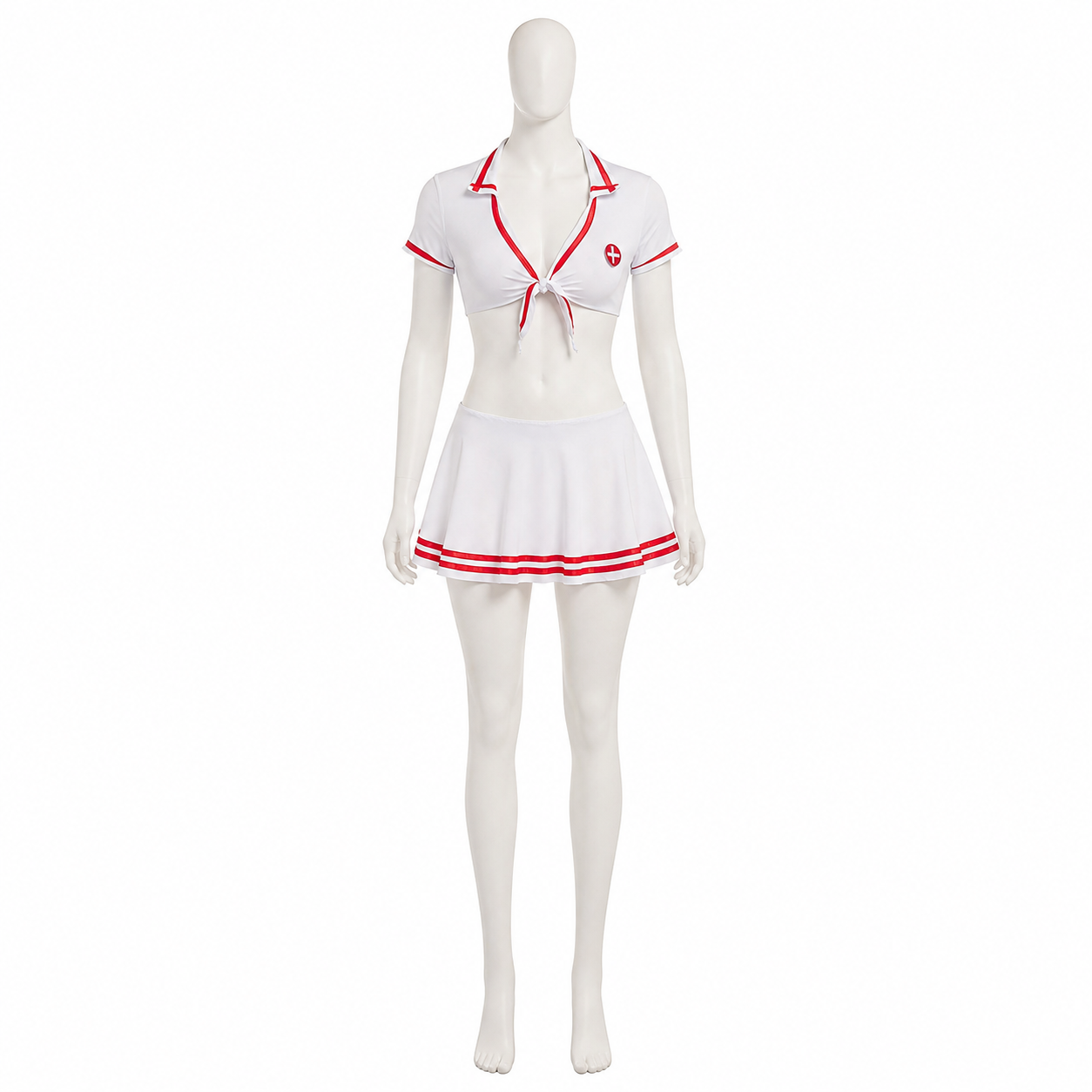 Medical Costume with Red Cross and Ties side view