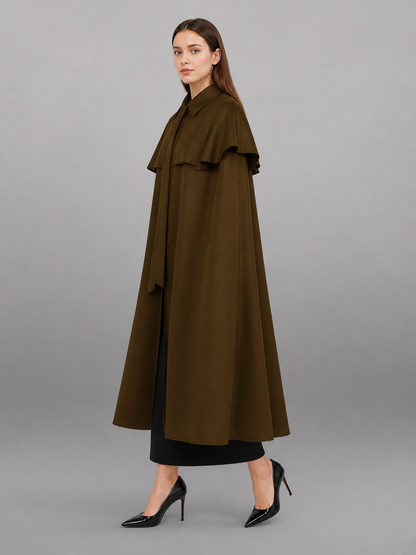 Brown Medieval Costume Cloak