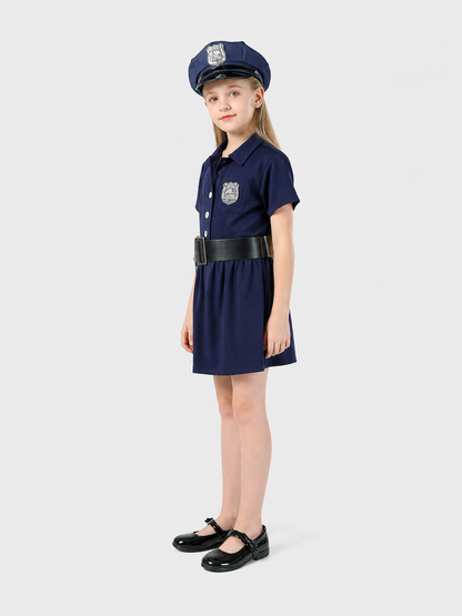 Police Costume with Cap and Handcuffs