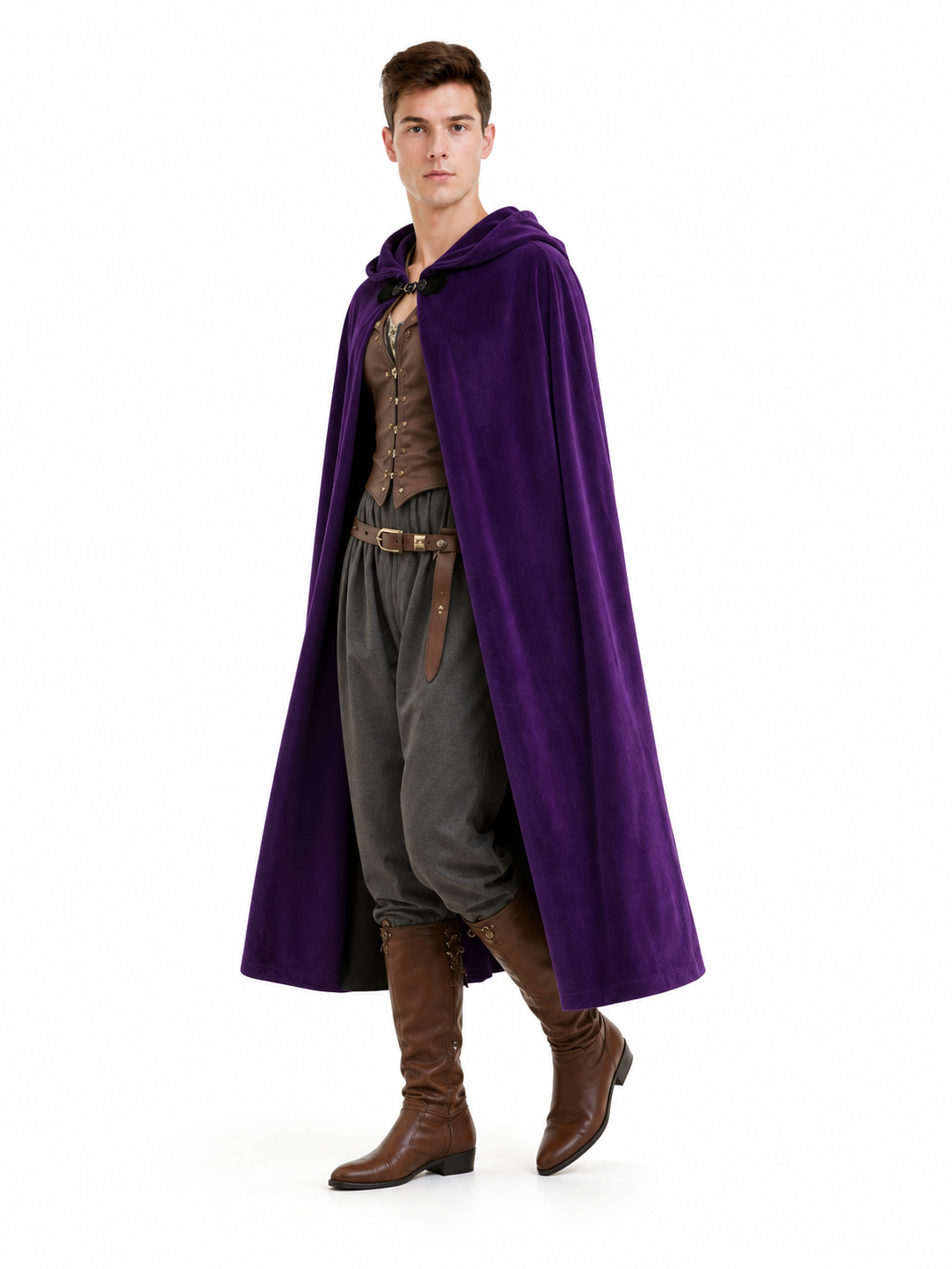 Purple Costume Cloak with Hood