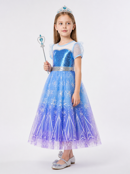 Snow Princess Carnival Costume for Cosplay side view