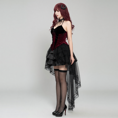 Vampire Costume: Corset-Style Top and Skirt