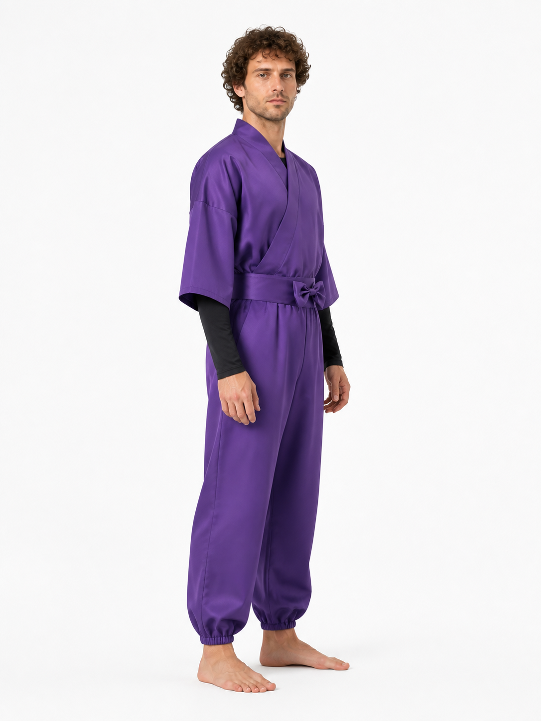 Ninja Cosplay Costume with Wide Sleeves side view