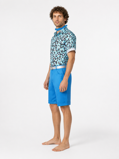 Cosplay Costume: Shirt, Shorts, Belt, and Scarf side view