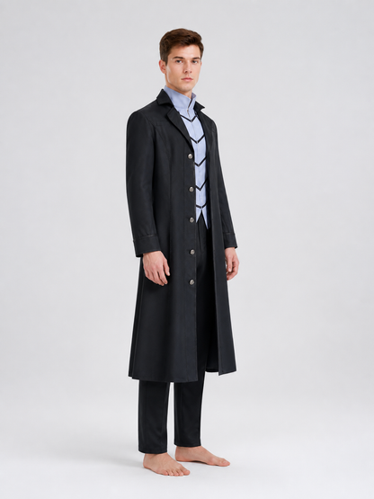 Joker Cosplay Costume with Coat, Shirt, and Pants side view