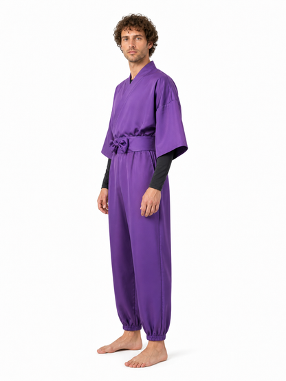 Ninja Cosplay Jumpsuit with Wide Sleeves side view