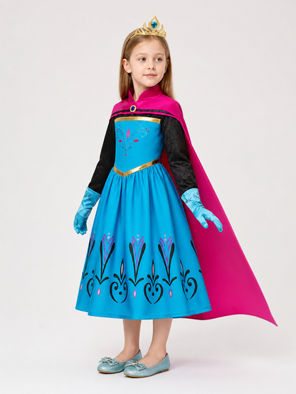Blue Princess Costume with Pink Cape