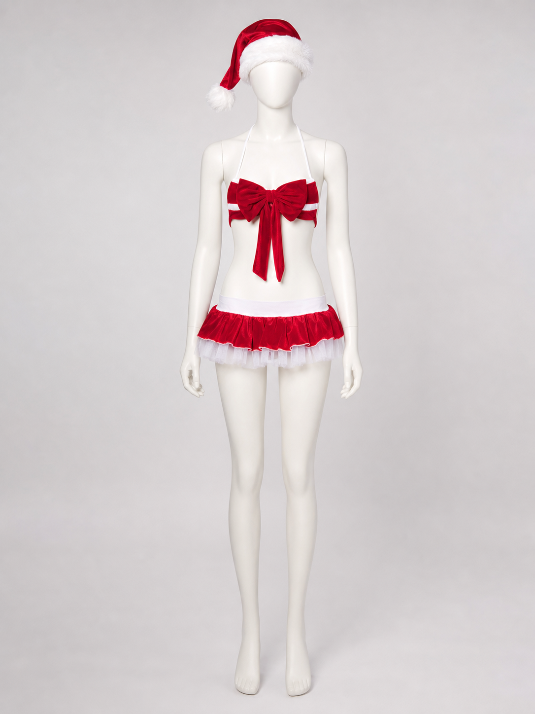 Christmas Costume: Cropped Top and Skirt
