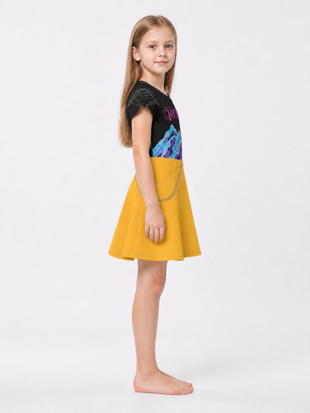 Girls' Halloween Sequin Costume Dress side view
